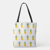Tote Bag Monogramme tropical d'or des ananas | (Dos)