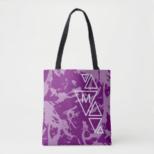 Tote Bag Monogramme TS de déformation violette