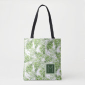 Tote Bag Monogramme vert des palmettes | (Devant)