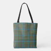 Tote Bag Monogramme vert Tartan Clan Dowling (Dos)