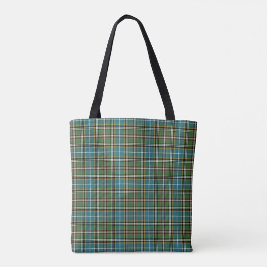 Tote Bag Monogramme vert Tartan Clan Dowling (Dos)