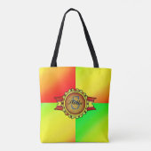 Tote Bag Monogramme vert vif (Dos)
