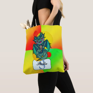 Tote Bag Monogramme vert vif