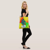 Tote Bag Monogramme vert vif (Sur le modèle)