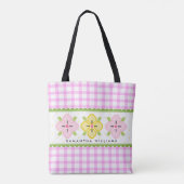 Tote Bag Monogramme Vichy Floral Rose (Dos)