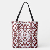 Tote Bag Monogramme vintage Damas (Dos)