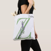 Tote Bag Monogramme Z Lavande Eucalyptus (De près)
