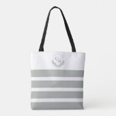 Tote Bag Monogrammes crêtes et arêtes vertes (Dos)