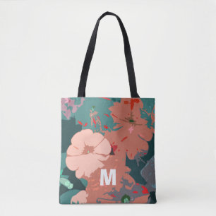 Tote Bag Monogrammes Fleur sauvage Floral Mariages Bridesma