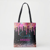 Tote Bag Monographie d'anniversaire de parties scintillant  (Devant)