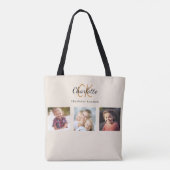 Tote Bag Monographie de collage photo beige (Dos)