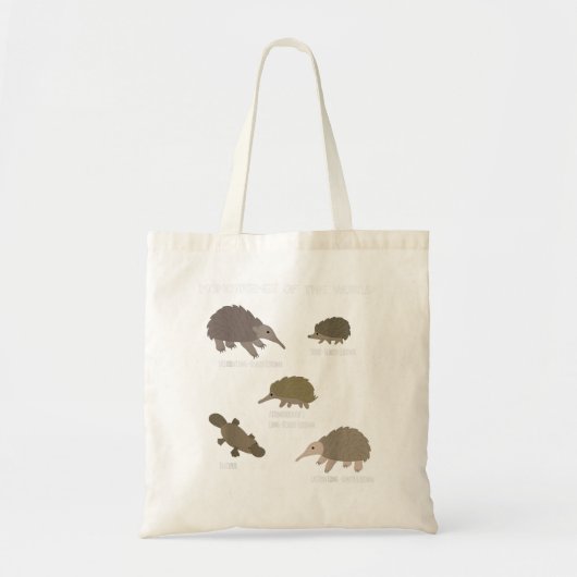 Tote Bag Monotremes Du Monde Echidna Platypus Fonds Cadeau (Devant)