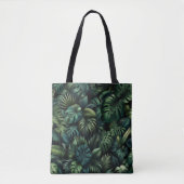 Tote Bag Monstera Tropical Botanique Jungle Vert  (Devant)