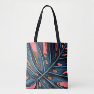 Tote Bag Monstère feuille de palme tropicale moderne