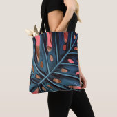 Tote Bag Monstère feuille de palme tropicale moderne (De près)