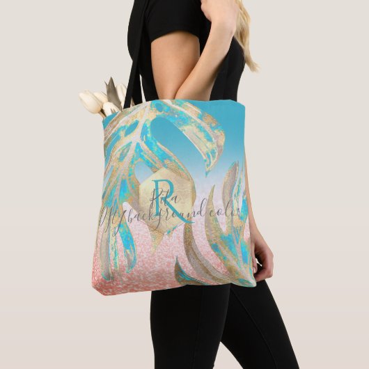 Tote Bag Monstère PixDezines | Or Iridescente | Couleur do- (De près)