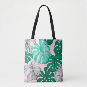 Tote Bag Monstère tropicale feuille dessinée à la main illu