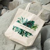 Tote Bag Monstère Tropicale Moderne Green Foliage Bride Feu