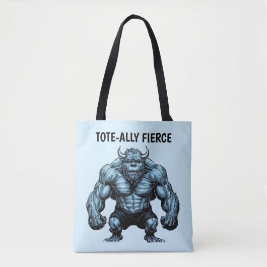 Tote Bag Monstre à cornes (Devant)