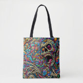 Tote Bag Monstre Abstrait coloré (Devant)