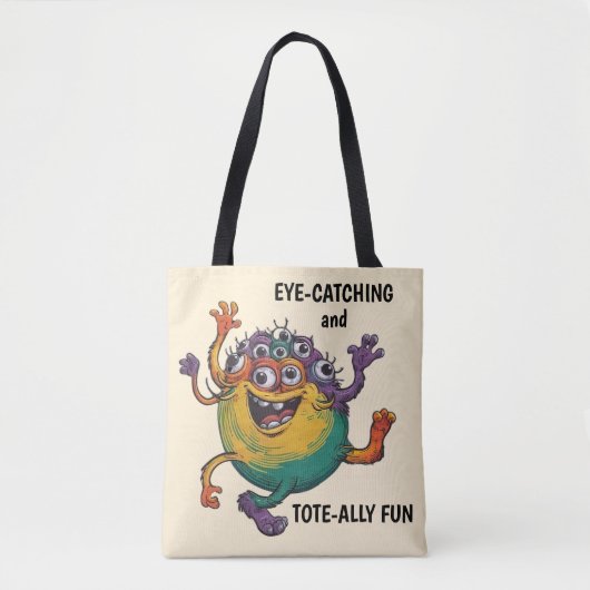 Tote Bag Monstre dansant (Devant)