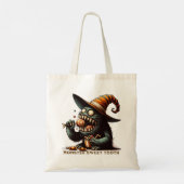 Tote Bag Monstre de bonbons d'Halloween vintage (Dos)