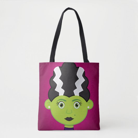 Tote Bag Monstre de fille verte (Devant)