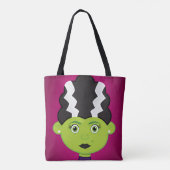 Tote Bag Monstre de fille verte (Dos)
