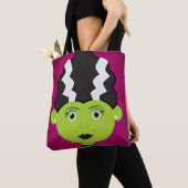 Tote Bag Monstre de fille verte (De près)