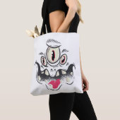 Tote Bag Monstre d'Halloween (De près)