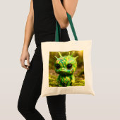 Tote Bag Monstre Goo Vert - Toile Déplaisante (Devant (produit))