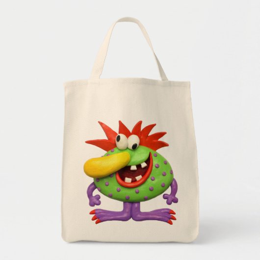 Tote Bag Monstre jaune de nez (Devant)