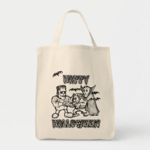 Tote Bag Monstres amusants - Bonne Halloween