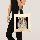 Tote Bag Monstres de cinéma d'horreur maman Wolfman Dracula (Devant (produit))