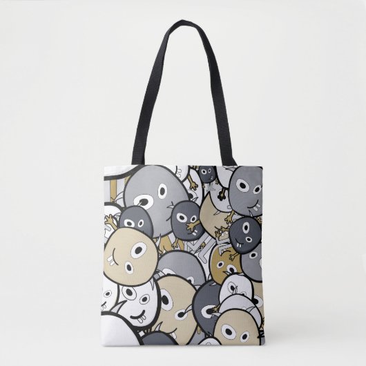 Tote Bag Monstres de Doodle (Devant)