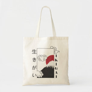 Tote Bag mont fuji rétro kanji japonais