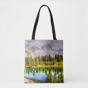 Tote Bag Montagnes de Dolomite et paysage époustouflant du