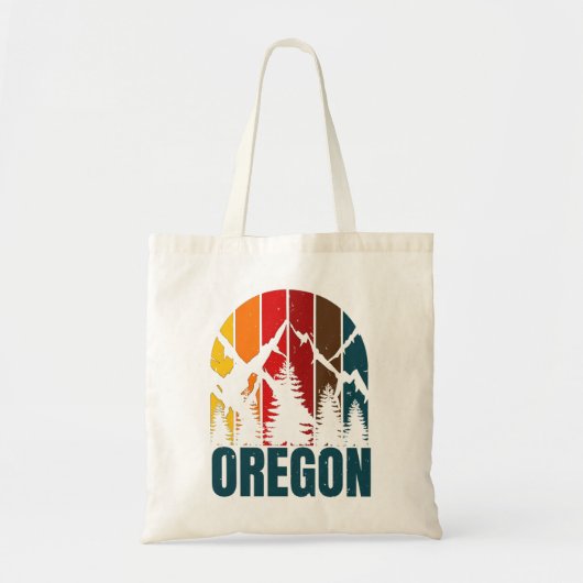 Tote Bag Montagnes de l'Oregon Vintage rétro (Devant)