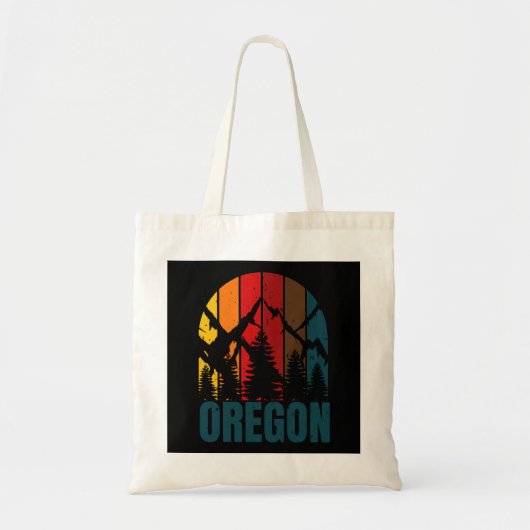Tote Bag Montagnes de l'Oregon Vintage rétro (Devant)