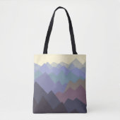 Tote Bag Montagnes d'hiver de l'art Abstrait (Devant)