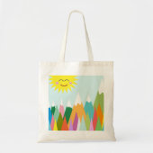 Tote Bag Montagnes ensoleillées, enneigées (Devant)