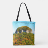 Tote Bag Montagnes et arbres géants (Dos)