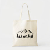 Tote Bag Montagnes et orignaux (Devant)