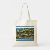 Tote Bag Montagnes fumées rétro (Dos)