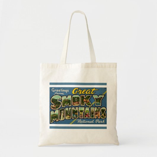 Tote Bag Montagnes fumées rétro (Devant)