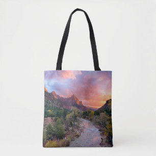 Tote Bag Montagnes   Le Parc National De La Zion Watchman U