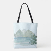 Tote Bag Montagnes Rustiques Laisser L'Aventure Commencer B (Dos)
