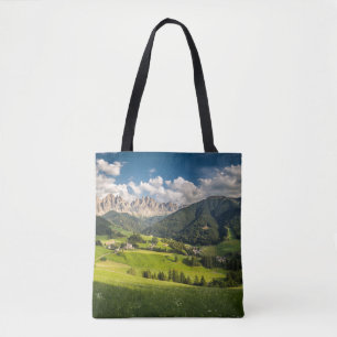 Tote Bag Montagnes Vallée de Funes, Dolomites, Italie