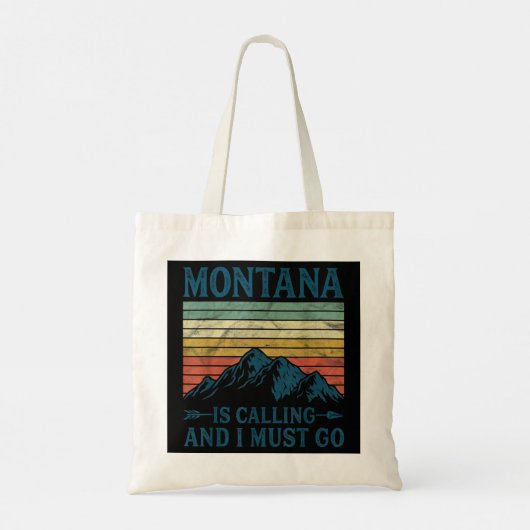 Tote Bag Montana Appelle Et Je Dois Y Aller (Dos)