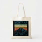 Tote Bag Montana Appelle Et Je Dois Y Aller (Devant)
